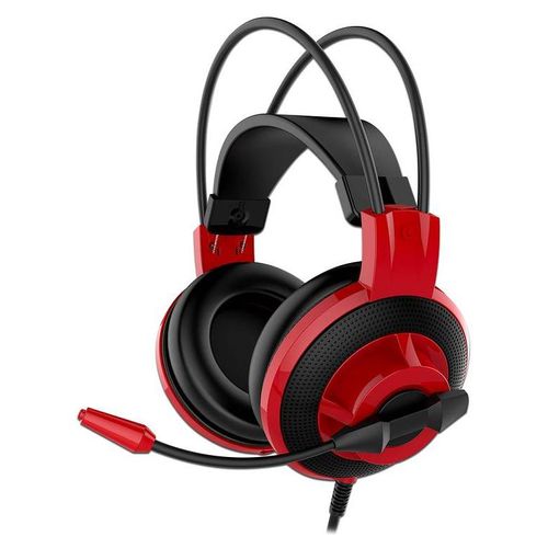 Audífonos con micrófono MSI Gaming DS501, 3.5mm. Color Rojo/Negro.