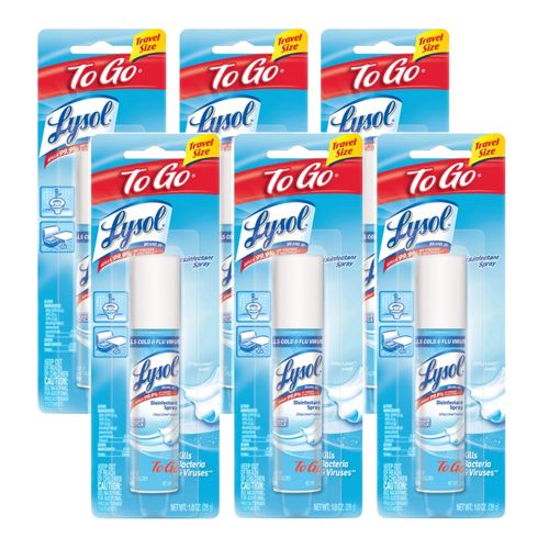 Lysol Spray desinfectante to Go, 1 oz, Paquete de 6