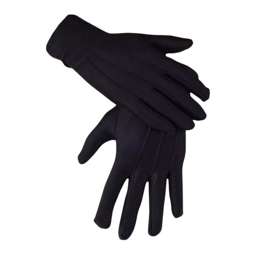 Guante de algodón con resorte negro, talla 10