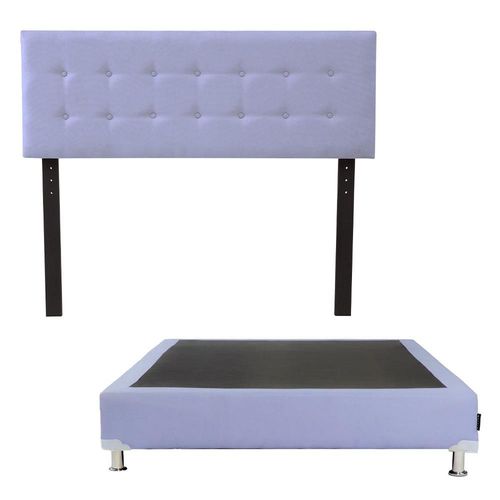 Cabecera Queen Size Bilbao + Box Dicasa Lila