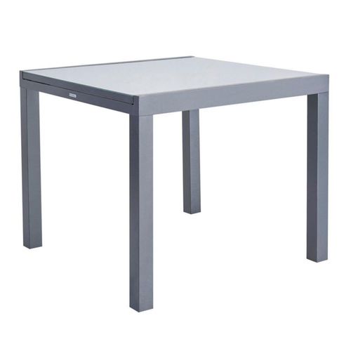 Naterial Mesa de Comedor de Aluminio Extensible Apta para Exterior, Modelo Lyra II Gris Oscuro