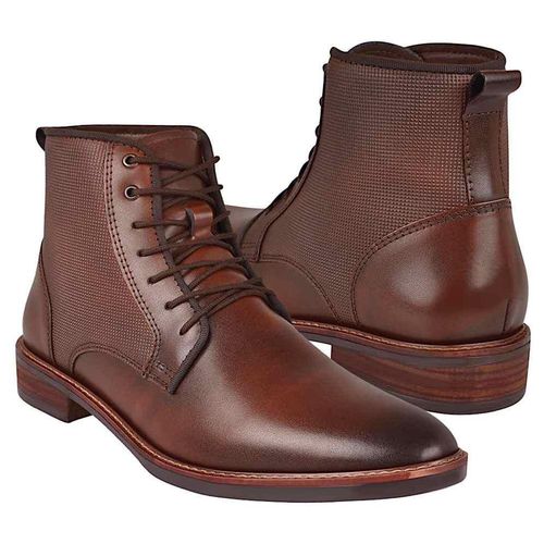 BOTINES CASUALES PARA CABALLERO STYLO 17H731 PIEL CAFÉ