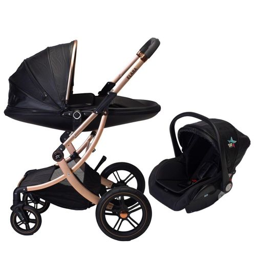 Carriola Para Bebé Starkids Elara Tactopiel Con Portabebé Negro