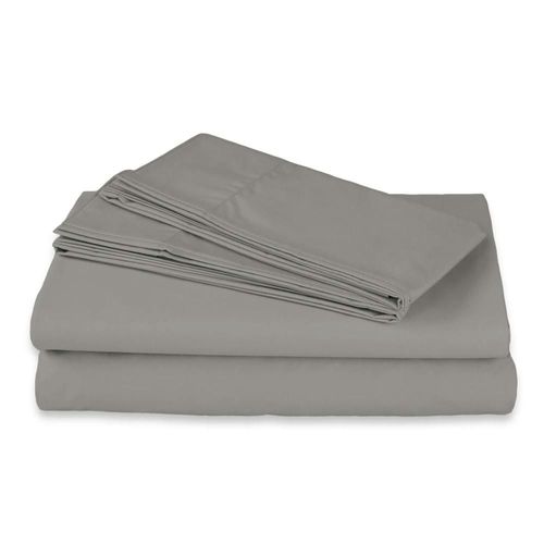 Jgo de Sabanas Microfibra Gris Ind.