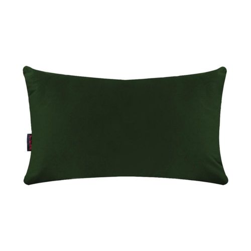 Cojín Decorativo Rectangular para Sala o Cama. Funda en Terciopelo Verde. Cierre Invisible