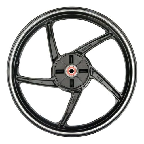 RIN TRASERO DE ALUMINIO ITALIKA 125Z NEGRO CON FRANJA PLATA 125Z 2022-2024 1.85X17  F15030308