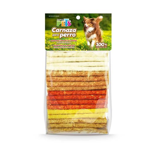 Fancy Pets Palitos de Carnaza de Res Sabores Variados para Perros con 100 Piezas
