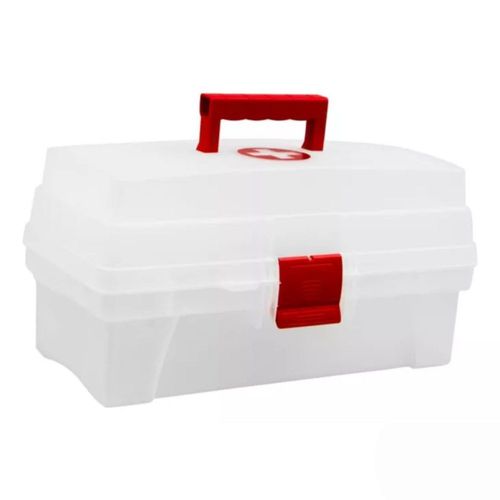 Botiquín Portátil Traslucido con Espacios Caja Organizadora