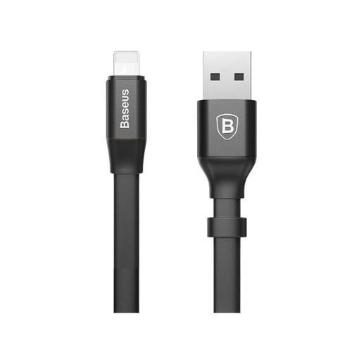 Cable lightning corto de carga rápida B01 Baseus 23 cm color negro