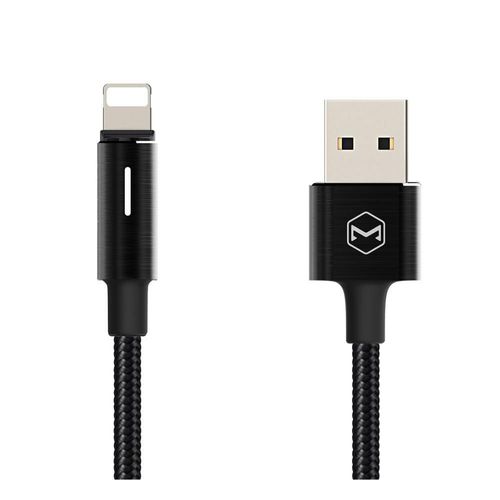 Cable Lightning Mcdodo Con Indicador Led De Carga Rápida 1.2m Negro