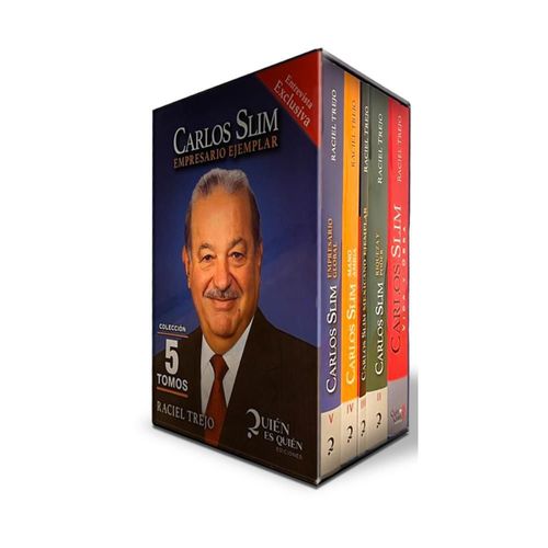 Colección Completa Vida Y Obra Carlos Slim 5 Tomos Quien es Quien?