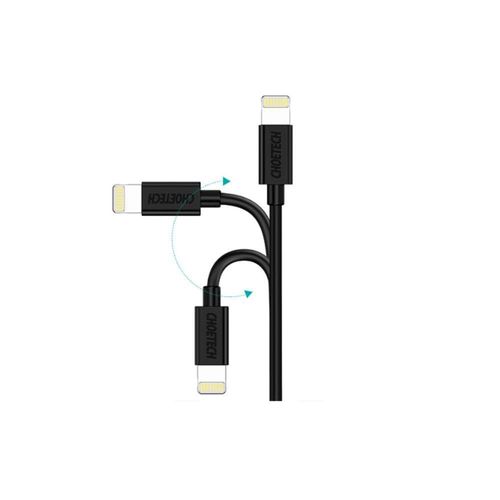 Cable de carga lightning Ip0027 Choetech de color Negro 1.8 m