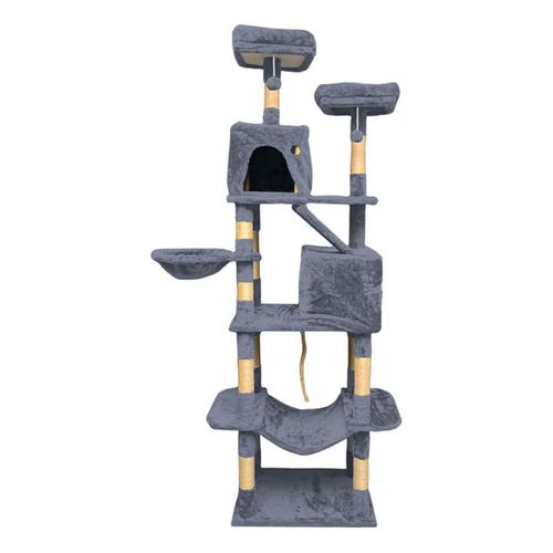 Torre para Gatos Bluelander 2 m Hamaca Rascador de Multiples Niveles