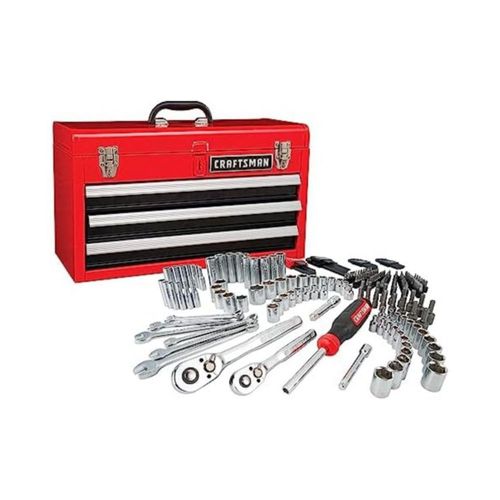 CAJA PARA HERRAMINETAS PORTATIL DE METAL CON HERRAMIENTAS 215 PIEZAS CMMT45303