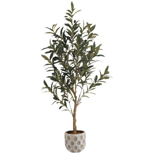 Planta artificial decorativa moderna con maceta Olivo de 100cm de alto Artego para hogar sala comercio oficina