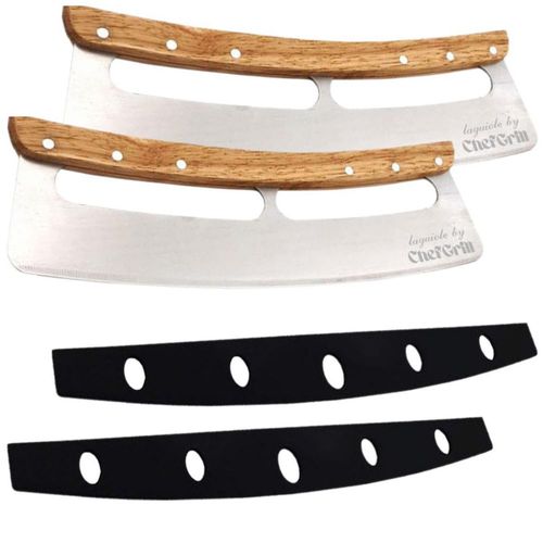 Cortador para Pizza MXZZA-002 2 Pzas, 35cm, Acero Inoxidable, Cortador