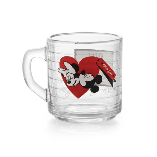 Set 4 Tazas Disney Vidrio 330 ml Minnie & Mickey