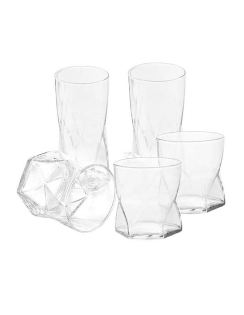 Octo Juego De 8 Vasos De Vidrio Altos y Bajos