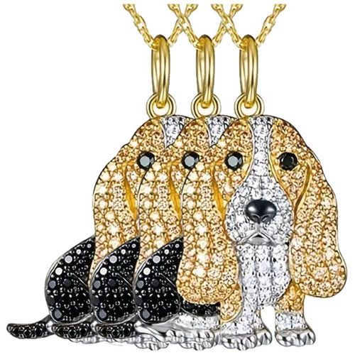 Collares de Basset Hound DogNeck05 MXKOG-003 Cadenas con Dije de Circonia