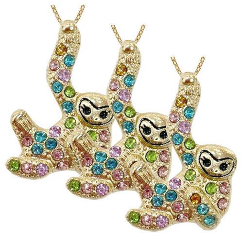 Cadena con Dije de Oso Perezoso SlothyNeck03 MXINL-003 Cadena Rolo con Dije de Perezoso