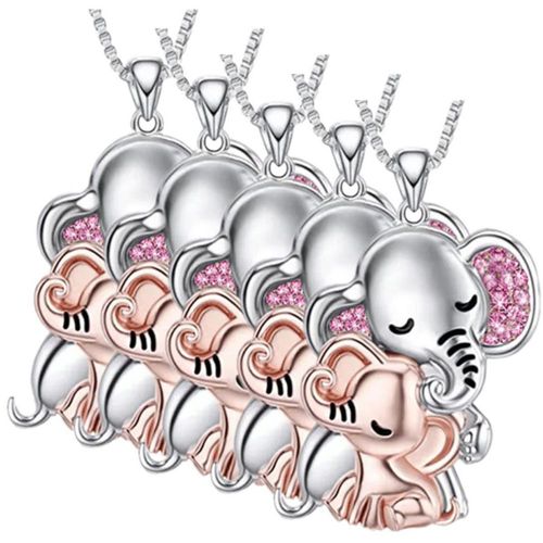 Dije de Elefantita Hermosa ElephantNeck02 MXEHK-005 Colgantes para Niñas