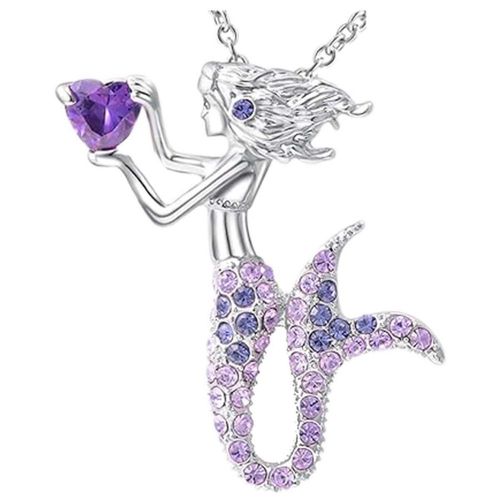 Sirena y Cadenas MermaidNeck03 MXKNN-001 Dije y Colgantes de Circonia