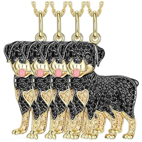 Cadena con Dije Hermosos DogNeck16 MXCKG-004 Collar de Rottweiler con Dije