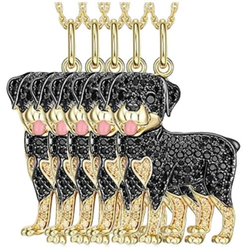 Cadena con Dije Hermosos DogNeck16 MXCKG-005 Collar de Rottweiler con Dije