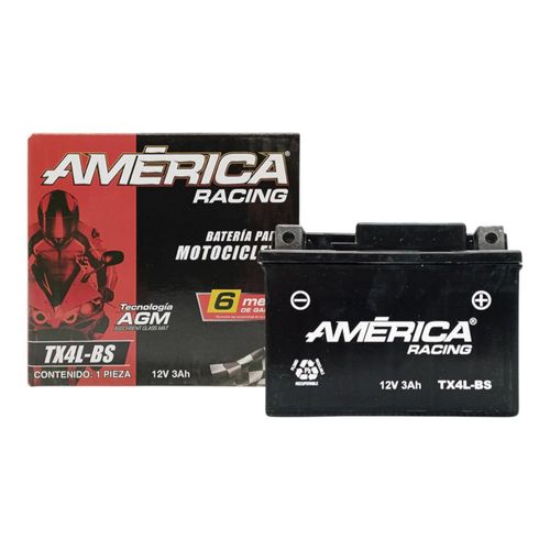 BATERIA DE GEL AMERICA AGM MOTO MODELO TX4L-BS