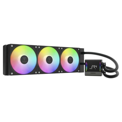 Enfriamiento Gamdias Chione E4 360 negro argb LGA1700/AM5 Digital