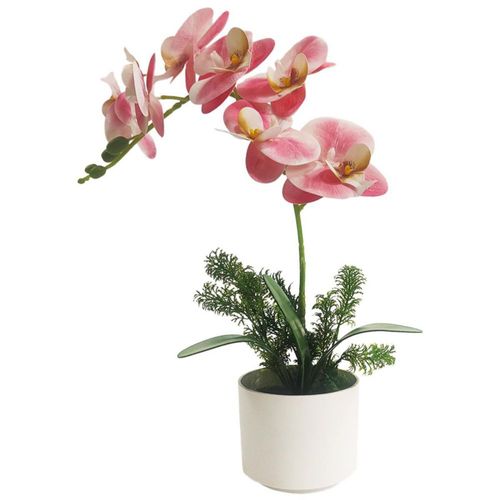 Planta artificial moderna ESME con maceta decorativa Real Style Orquídea Compacta Pack de 2 unidades de 40cm de alto Artego