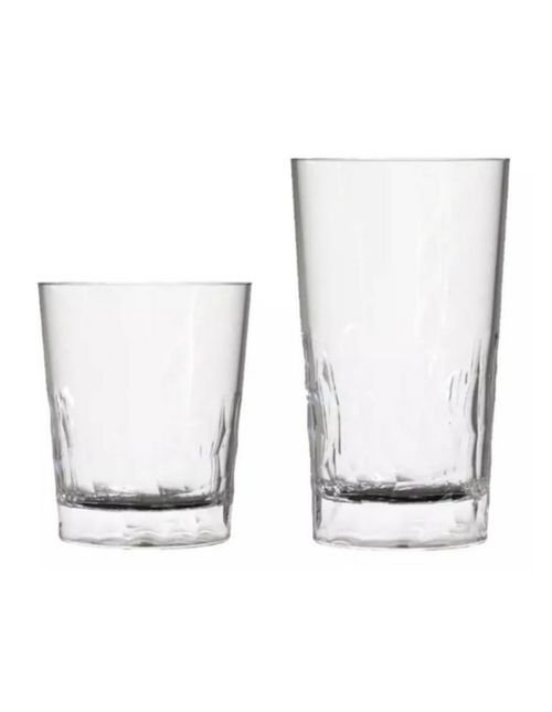 Tierra Set De 12 Vasos De Vidrio Alto Y Bajos