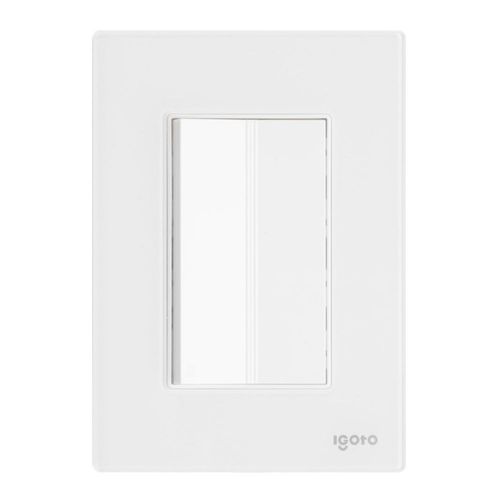 Placa armada cristal 1 apagador escalera 3 módulos blanco