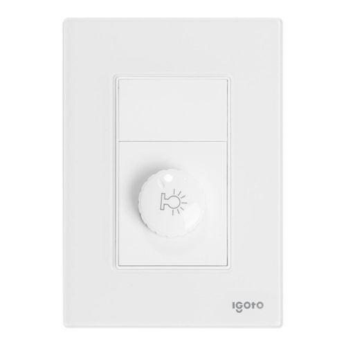 Placa armada cristal tipo dimmer blanco
