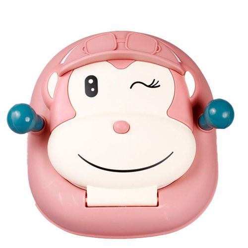 Bacinica Infantil Modelo Baby Monkey color azul con rosa Marca Sweet Rocket