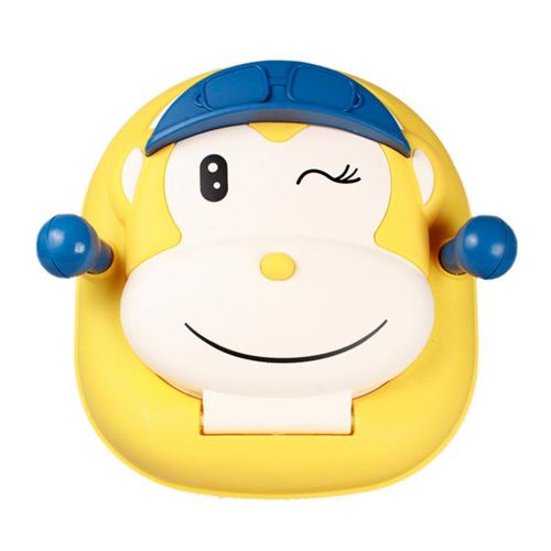 Bacinica Infantil Modelo Baby Monkey color amarillo con azul Marca Sweet Rocket