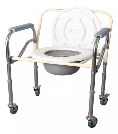 Gambimedic Silla De Baño Comodo Plegable Con Ruedas Discapacitado