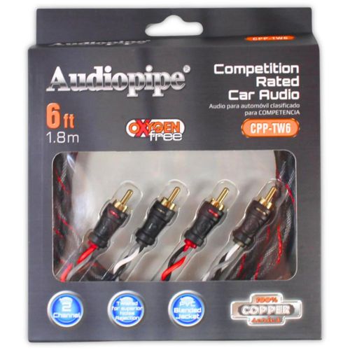 Cable RCA Audiopipe CPP-TW6 De 1.82M Libre De Oxigeno