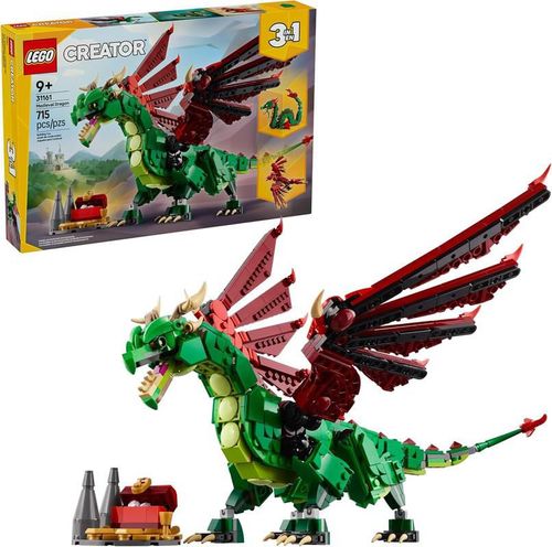 Lego Creator 3en1 Dragón Medieval Juego De Juguetes 31161