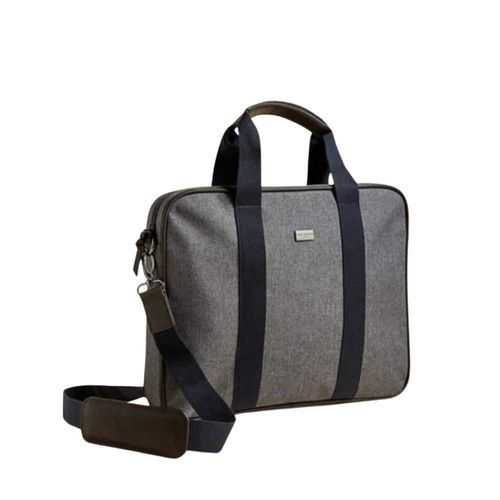 Mochila portadocumentos Ted Baker de nailon jaspeado color gris