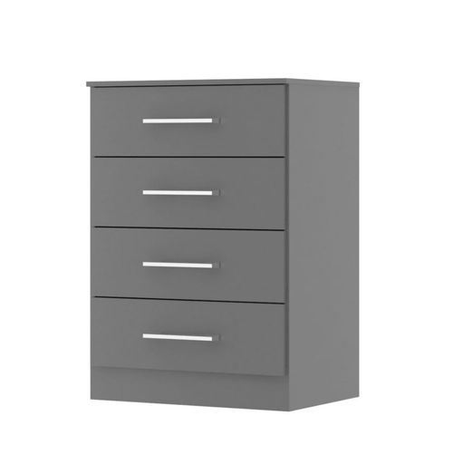 Mueble Cómoda De 4 Cajones Color Gris Modelo 2007.109