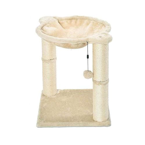 Rascador para Gatos Bluelander Beige 50 cm con Hamaca y Juguete Colgante