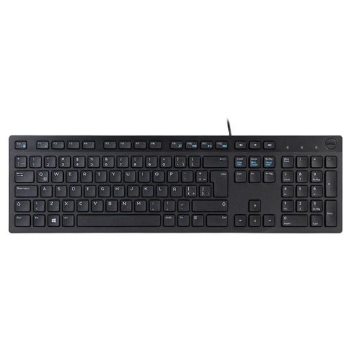 Teclado Alámbrico Dell 580-ADRC con teclas de función multimedia, USB. Color Negro.