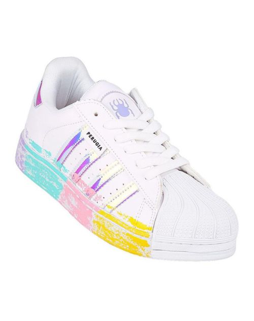 Tenis Mujer Casual Plataforma Blanco Perugia 06104101