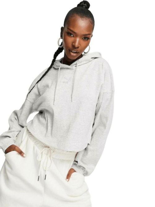 Sudadera Puma Classics Ribbed para Mujer 534357-04 Gris