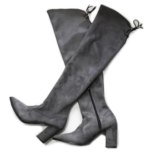 Bota Biker Puntal para mujer Gris Oxford Nyxmart