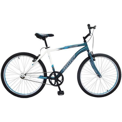 Bicicleta WOLF Montaña R26 1V. Hombre Frenos 'V' Acero Azul Tornasol/Blanco Talla:UN