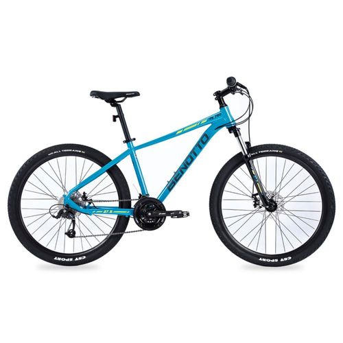 Bicicleta BENOTTO Montaña FS-750 R27.5 24V. FS Frenos Doble Disco Mecanico Aluminio Azul Verdoso/Plata Talla:UN