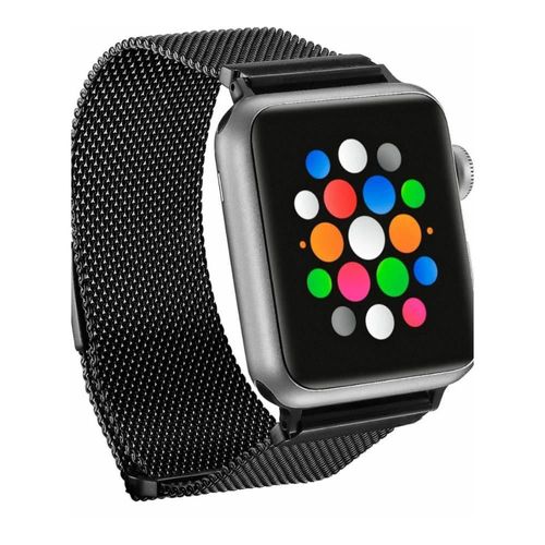 Correa de malla para Apple Watch Platinum 38, 40 y 41 mm color negro