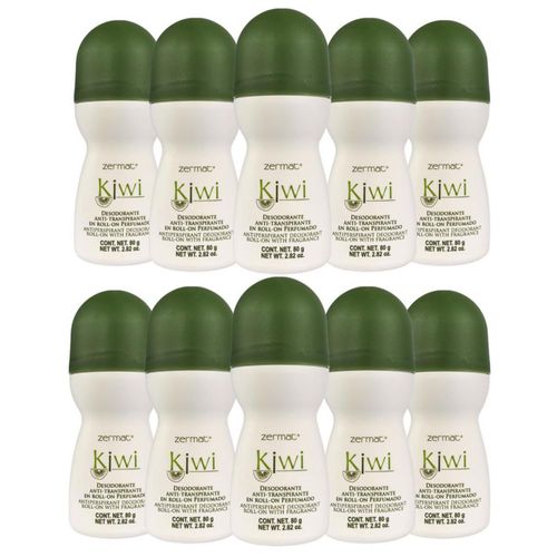 Desodorante Zermat Roll On Kiwi perfumado paquete de 10